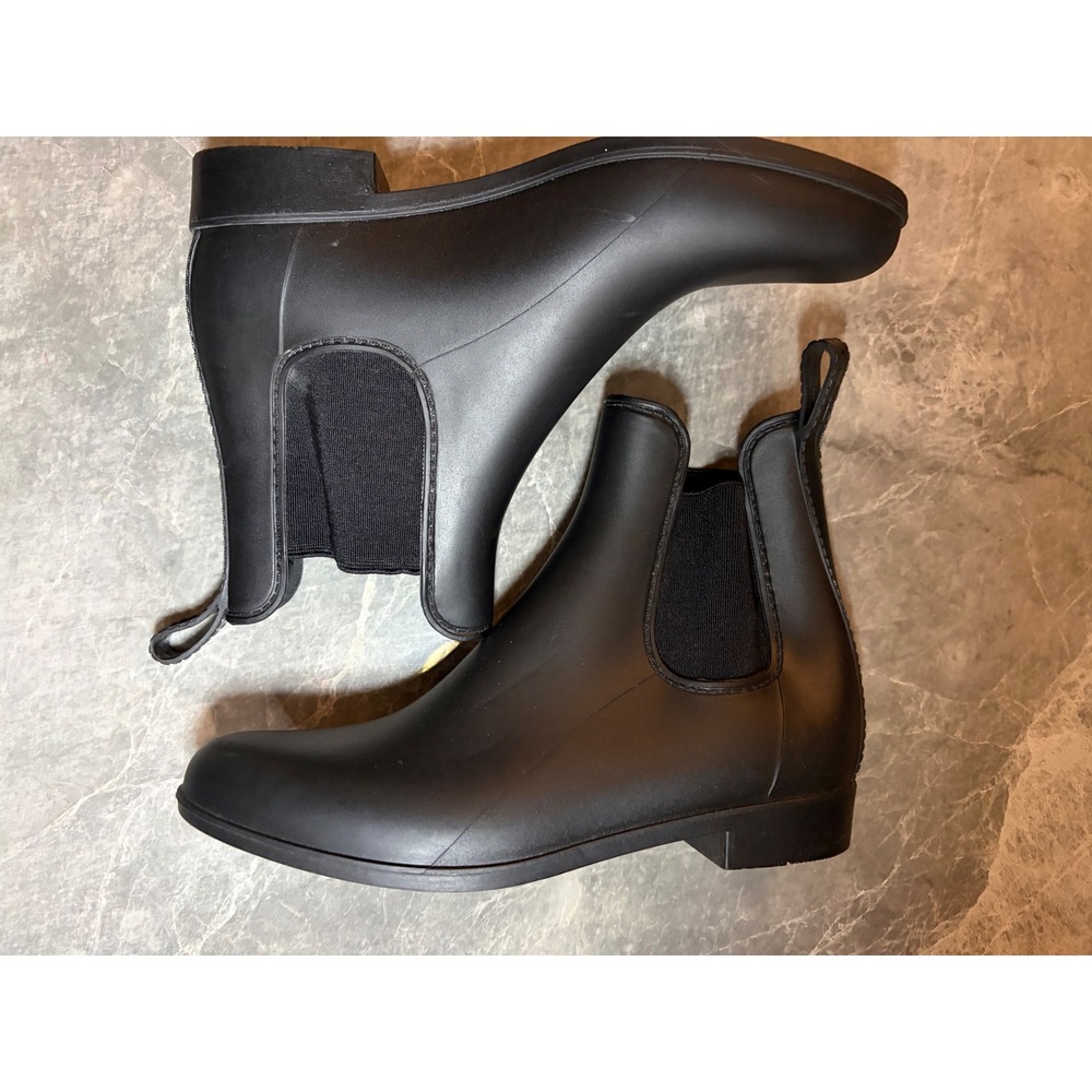 J.Crew | Matte Black Chelsea Rain Boots | 7 || Black|